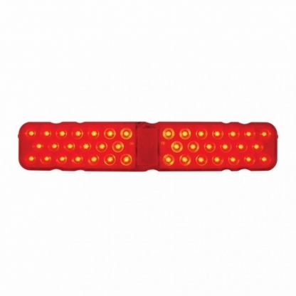 40 LED Rectangular Light (Stop, Turn & Tail) - Red LED/Red Lens