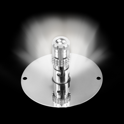 UltraBurst Glass Watermelon Flush Mount Kit With 18 LED Bulb-White LED/Clear Lens