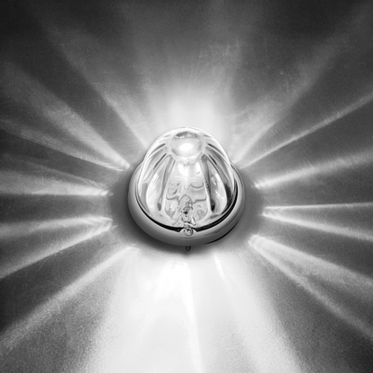 UltraBurst Glass Watermelon Flush Mount Kit With 18 LED Bulb-White LED/Clear Lens