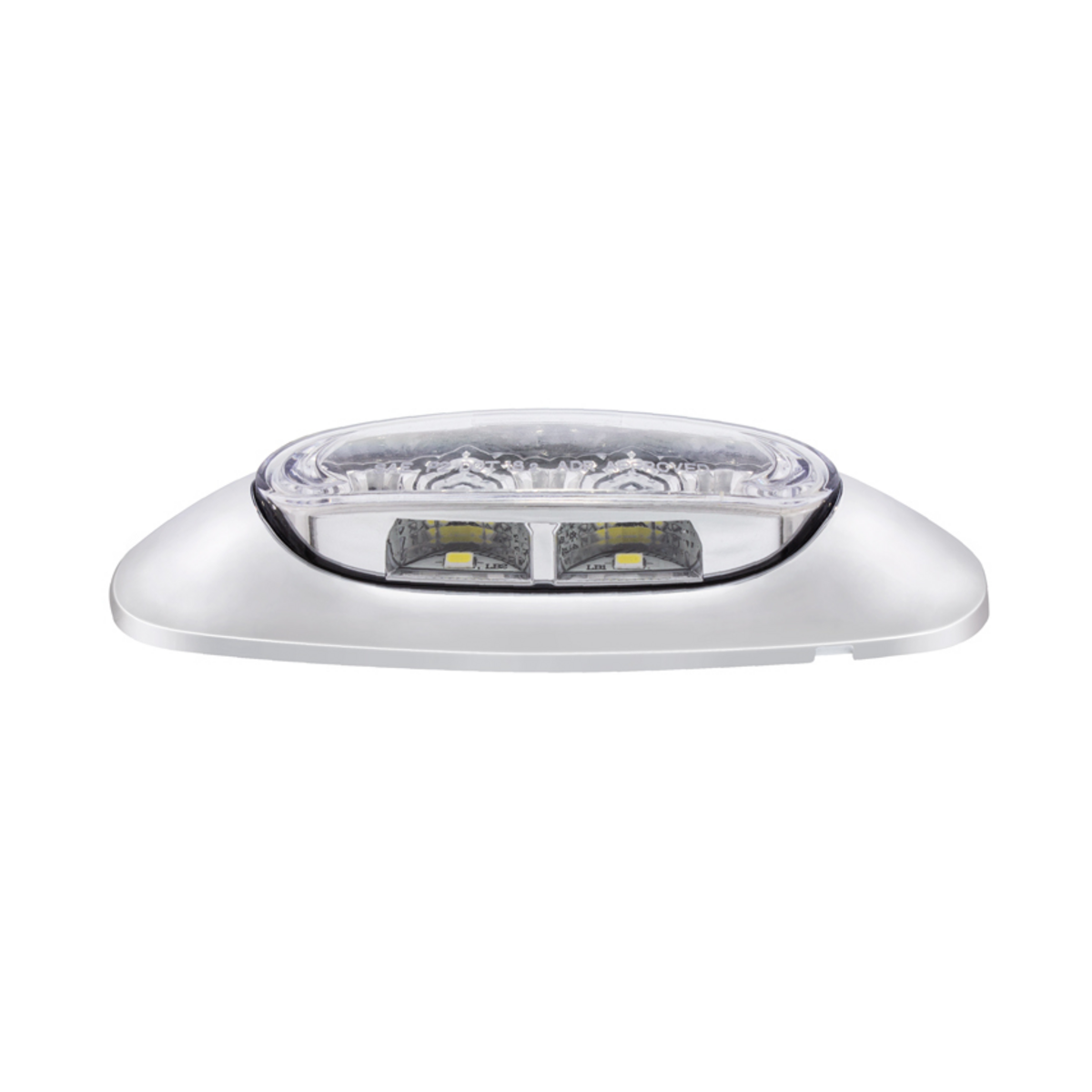 5 LED Reflector Auxiliary/Utility Light With Side Ditch Light -Red LED/Clear Lens (Bulk)