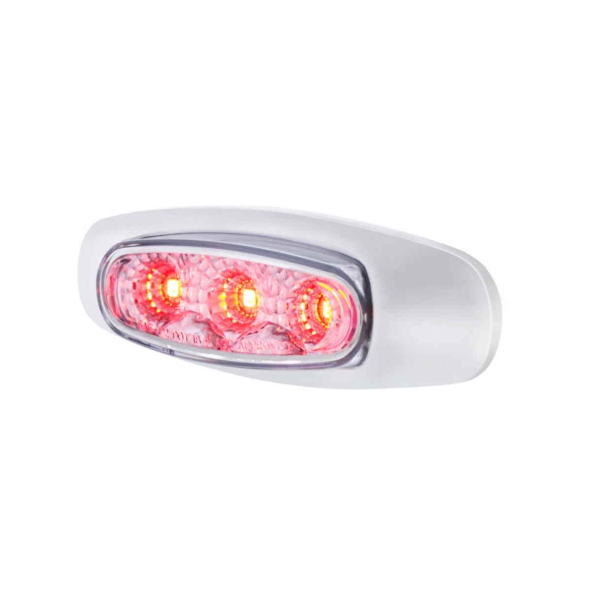 5 LED Reflector Auxiliary/Utility Light With Side Ditch Light -Red LED/Clear Lens (Bulk)