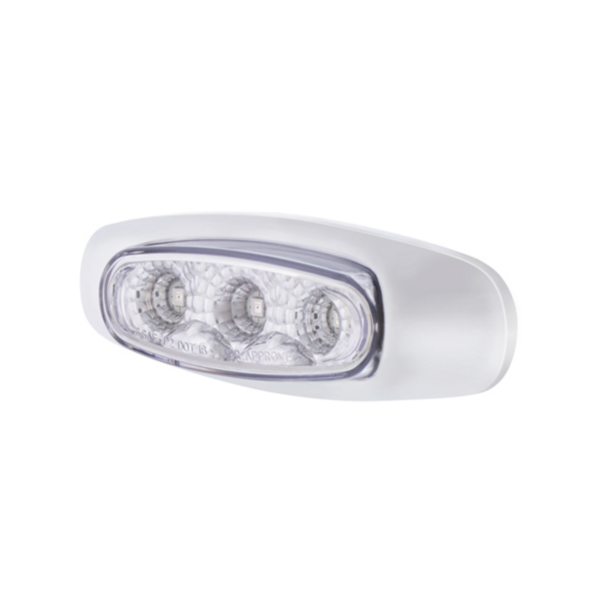5 LED Reflector Auxiliary/Utility Light With Side Ditch Light -Red LED/Clear Lens (Bulk)