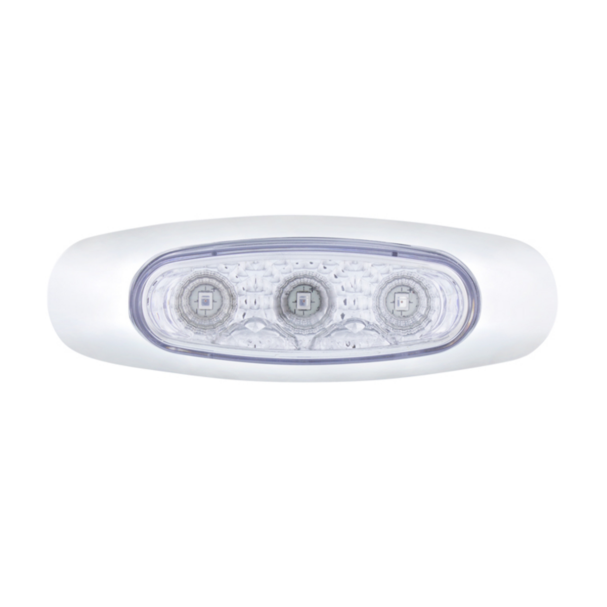 5 LED Reflector Auxiliary/Utility Light With Side Ditch Light -Red LED/Clear Lens (Bulk)