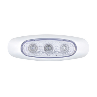 5 LED Reflector Auxiliary/Utility Light With Side Ditch Light -Red LED/Clear Lens (Bulk)