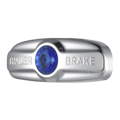 Trailer Brake Cover W/Crystal For Freightliner Century 1996-2011, Columbia 2001-2017- Blue Crystal