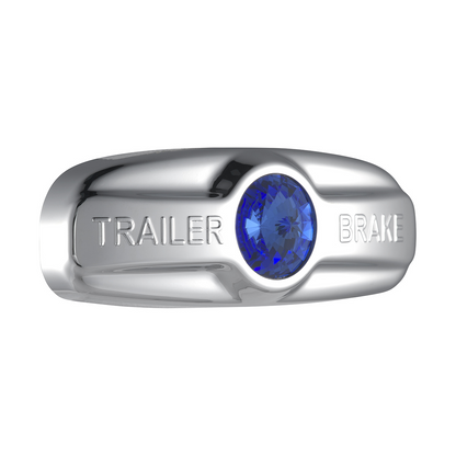 Trailer Brake Cover W/Crystal For Freightliner Century 1996-2011, Columbia 2001-2017- Blue Crystal