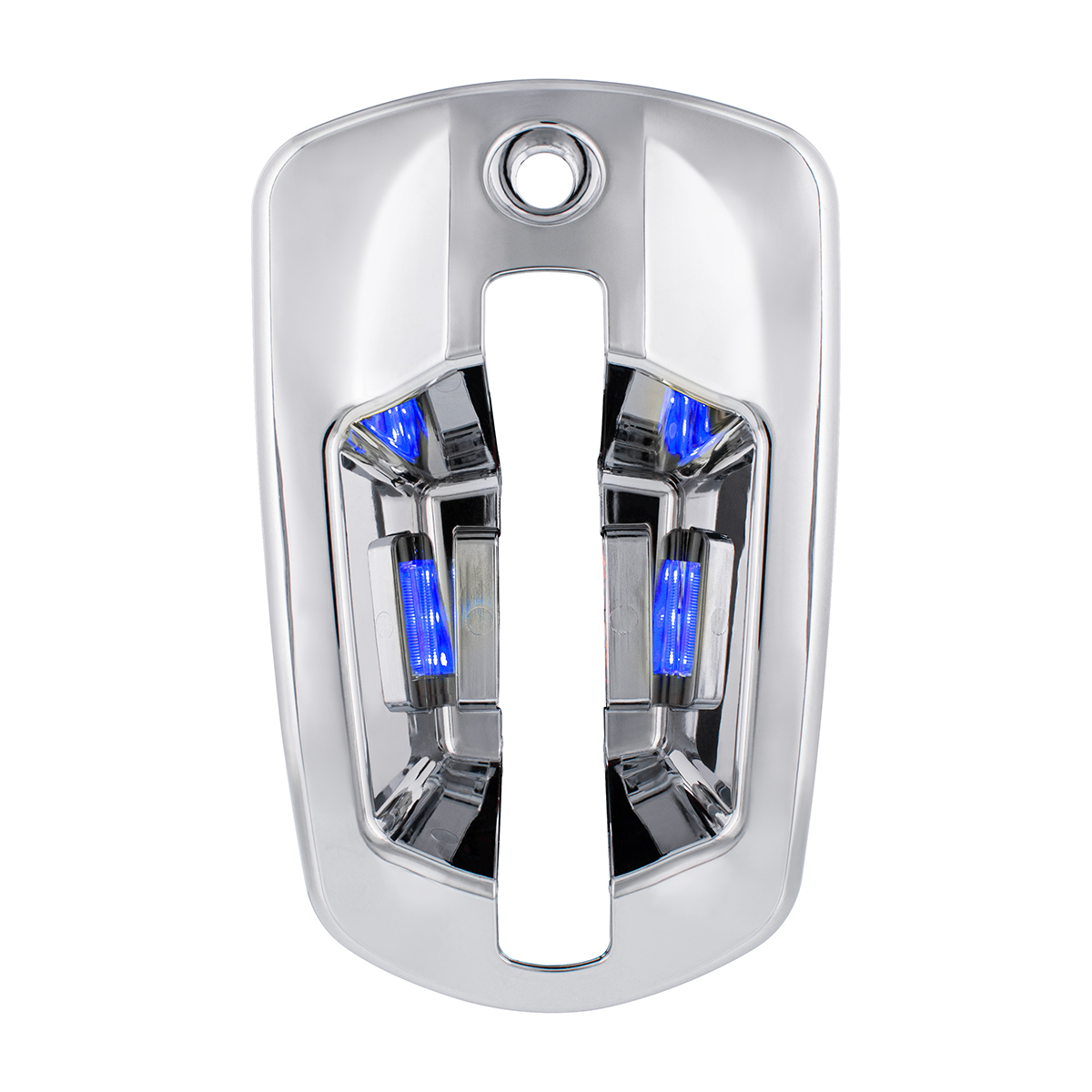 6 LED Chrome Door Handle Cover For 2018-2026 Freightliner Cascadia - Driver, Blue LED