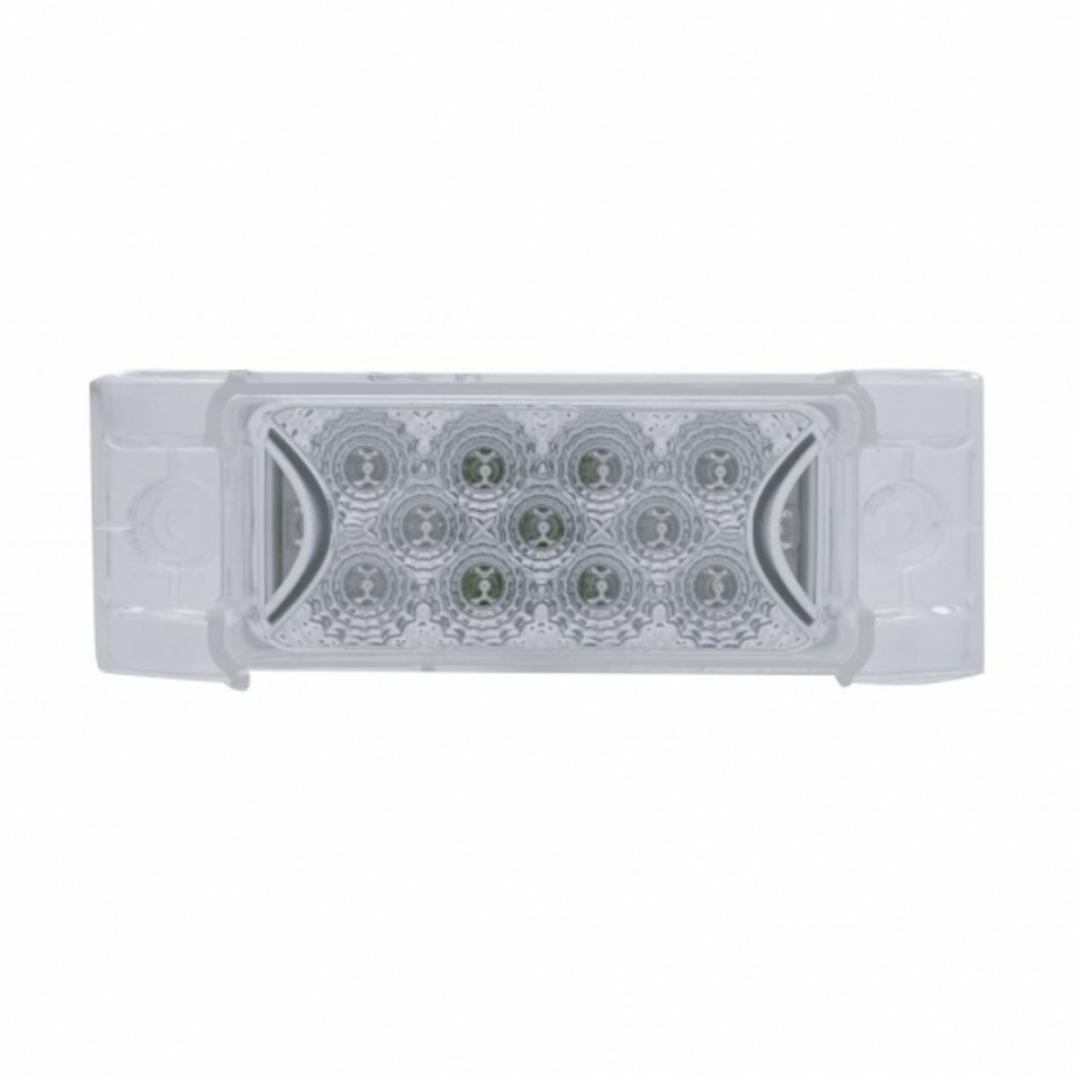 13 LED Reflector Rectangular Light (Clearance/Marker) - Amber LED/Clear Lens