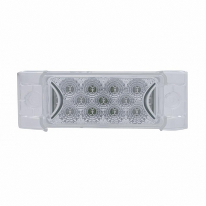 13 LED Reflector Rectangular Light (Clearance/Marker) - Amber LED/Clear Lens
