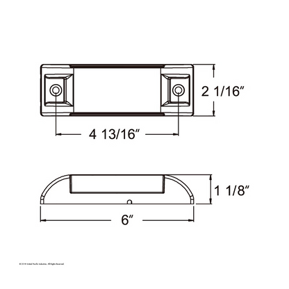 13 LED Reflector Rectangular Light (Clearance/Marker) - Amber LED/Clear Lens