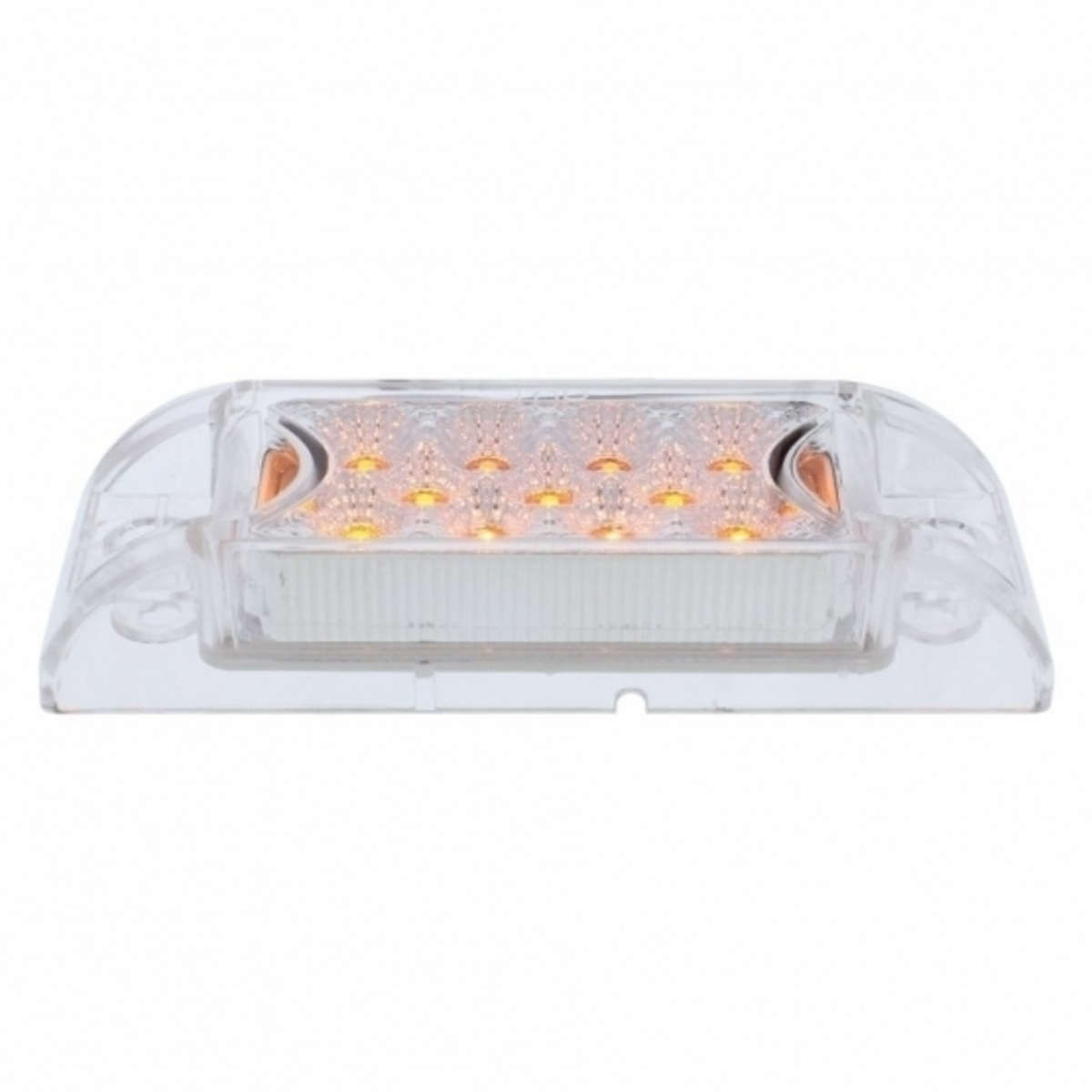 13 LED Reflector Rectangular Light (Clearance/Marker) - Amber LED/Clear Lens