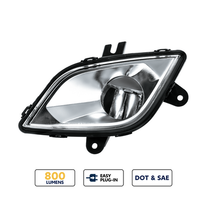 High Power LED Silver Fog Light For 2018-2024 Freightliner Cascadia-Driver and Passenger (2pcs)