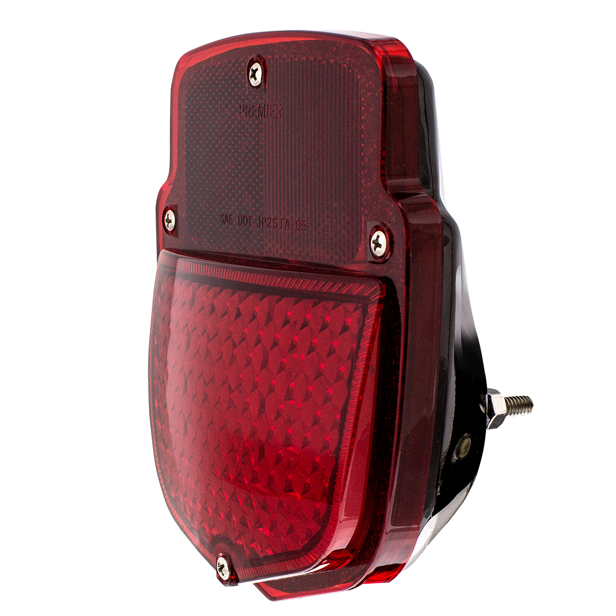 38 LED Tail Light Assembly With 12 LED License Plate & Black Housing For 1953-56 Ford Truck - L/H