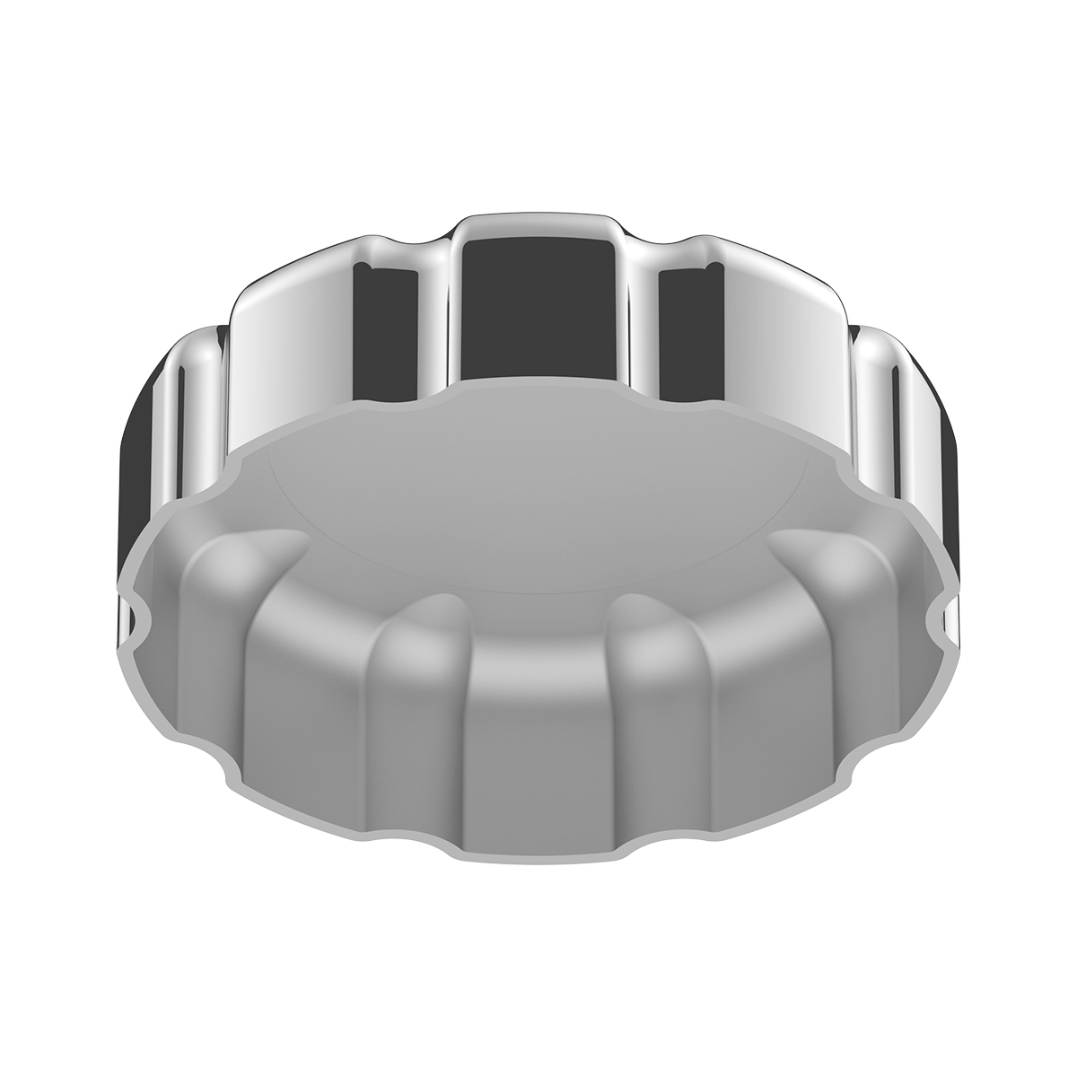 Chrome Plastic Fuel Cap Cover For Volvo - Non-Locking