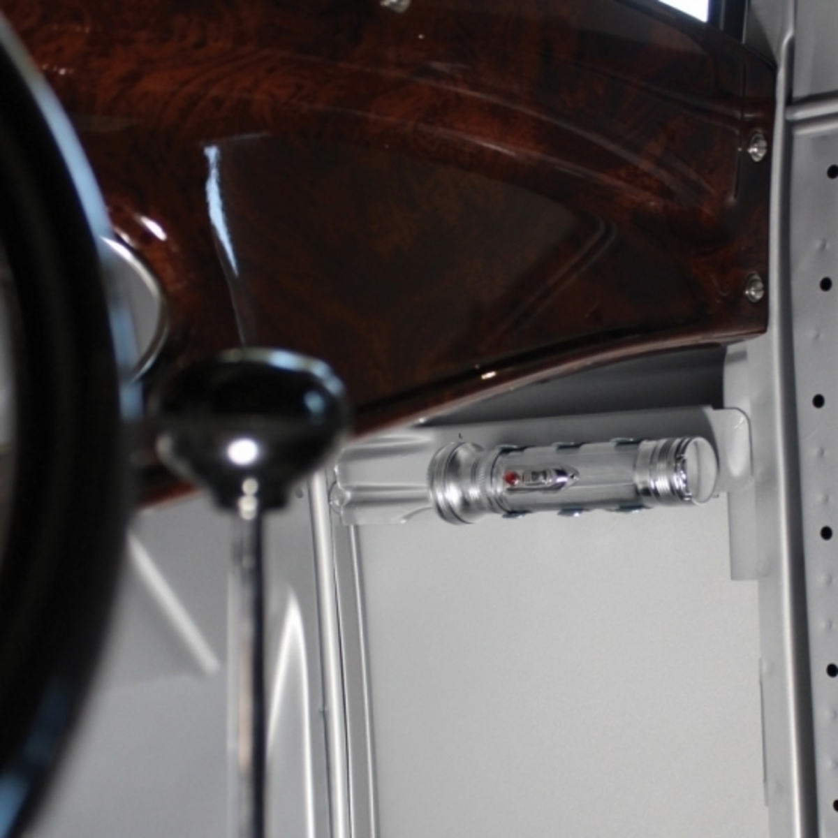 Chrome Plated Flashlight Holder