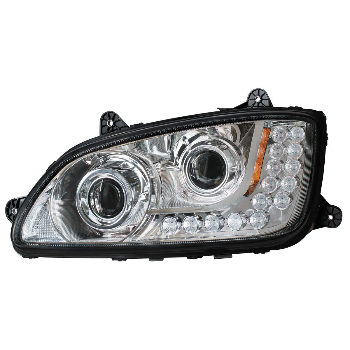 Chrome Projection Headlight Assembly For 2008-2017 Kenworth T660- Driver