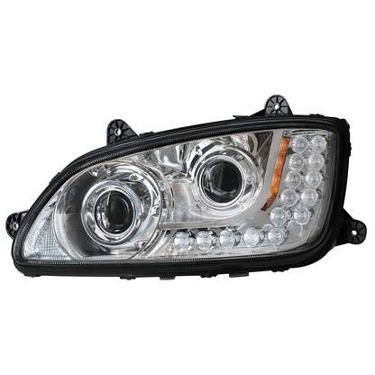 Chrome Projection Headlight Assembly For 2008-2017 Kenworth T660- Driver