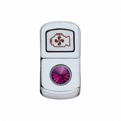 "Engine Fan" Rocker Switch Cover With Purple Crystal