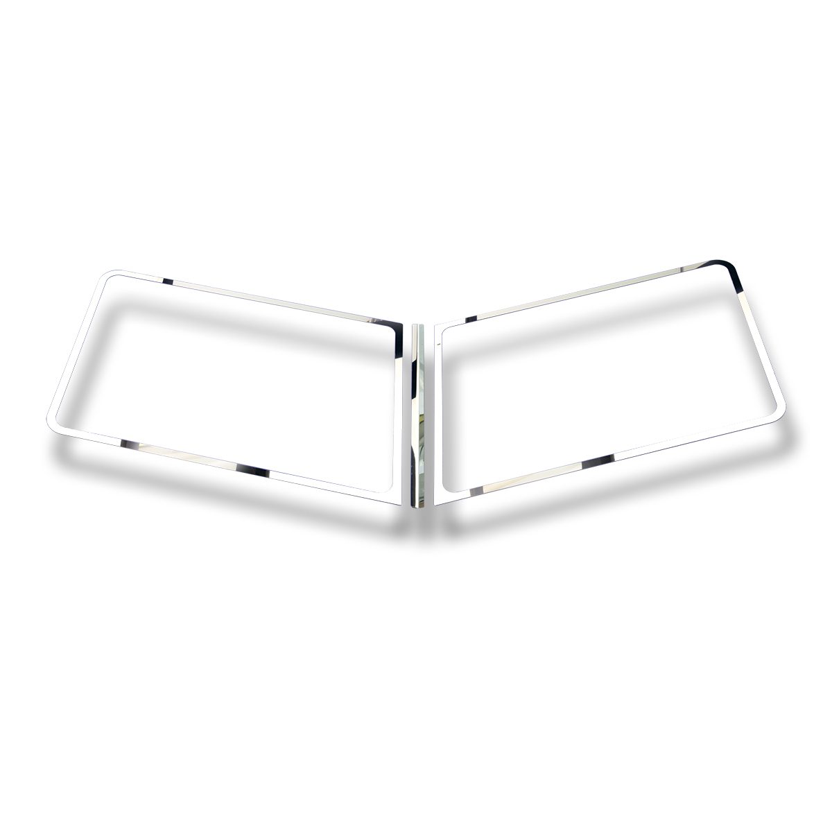 Stainless 3 PC. Windshield Trim For 1987+ Peterbilt 379/386/388/389
