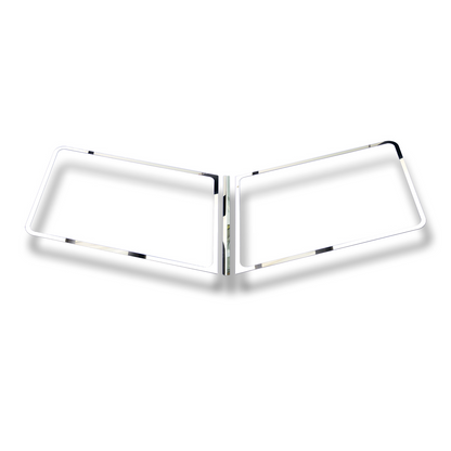 Stainless 3 PC. Windshield Trim For 1987+ Peterbilt 379/386/388/389
