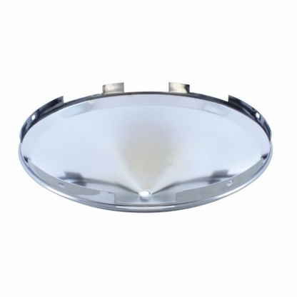 6 Uneven Notched Stainless Front Hubcap With Gun Cylinder Spinner - 7/16" Lip