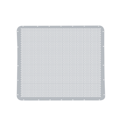 304 Stainless Grille Mesh For Peterbilt 379 With Extended Hood - Alternating Round Holes