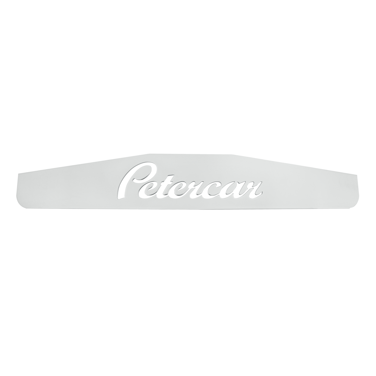4" X 24" Chrome Petercar Bottom Mud Flap Plate - Welded Stud