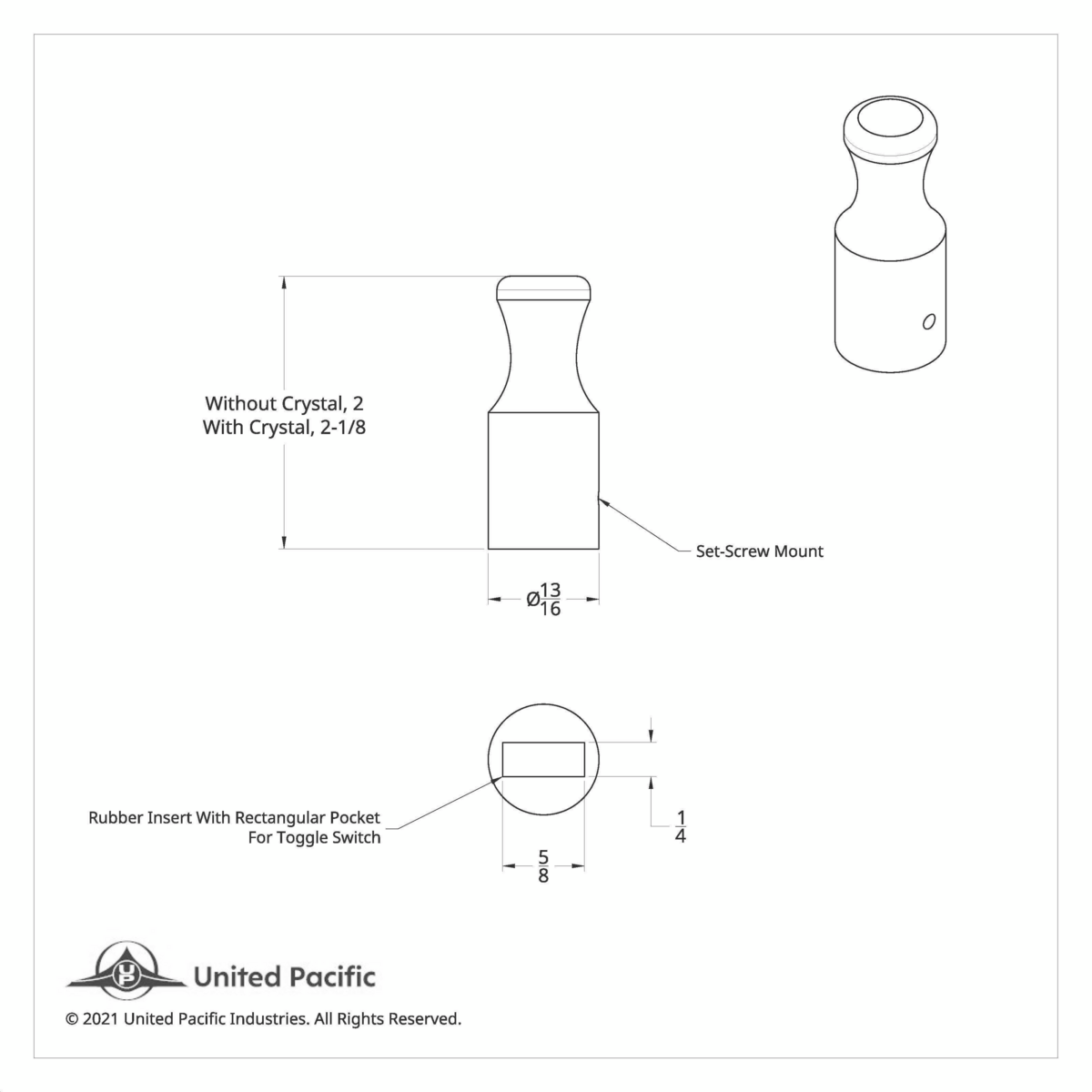Toggle Switch Extension For International - Clear Crystal (2-Pack)