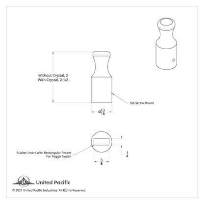 Toggle Switch Extension For International - Clear Crystal (2-Pack)
