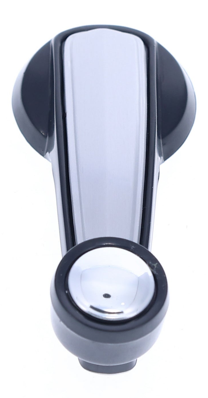 Window Crank Handle RH = LH (2pcs) Plastic Black Knob + Black Handle (Plastic) + Alu. Cover for 1978-1980 Chevrolet Blazer