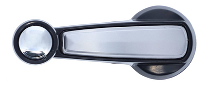 Window Crank Handle RH = LH (2pcs) Plastic Black Knob + Black Handle (Plastic) + Alu. Cover for 1978-1980 Chevrolet Blazer