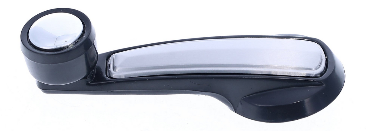 Window Crank Handle RH = LH (2pcs) Plastic Black Knob + Black Handle (Plastic) + Alu. Cover for 1978-1980 Chevrolet Blazer