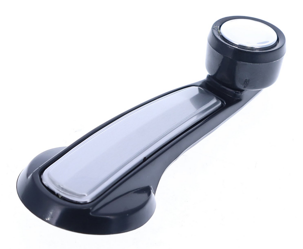 Window Crank Handle RH = LH (2pcs) Plastic Black Knob + Black Handle (Plastic) + Alu. Cover for 1978-1980 Chevrolet Blazer