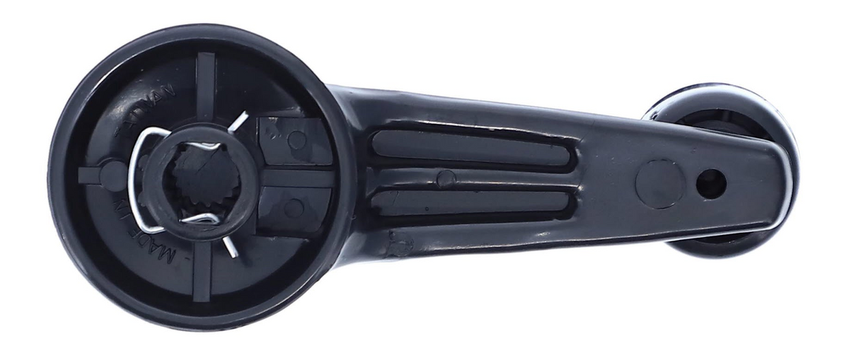 Window Crank Handle RH = LH (2pcs) Plastic Black Knob + Black Handle (Plastic) + Alu. Cover for 1978-1980 Chevrolet Blazer