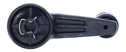 Window Crank Handle RH = LH (2pcs) Plastic Black Knob + Black Handle (Plastic) + Alu. Cover for 1978-1980 Chevrolet Blazer