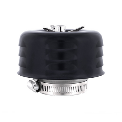 4" Round Louvered Air Cleaner With 3-Wing Screw For Carburetors With 2-5/16" Neck-Black