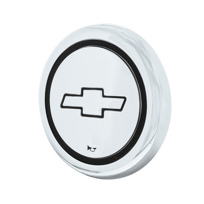 Chrome Horn Button Cap With Bow Tie Logo For 1967-72 Chevy Truck