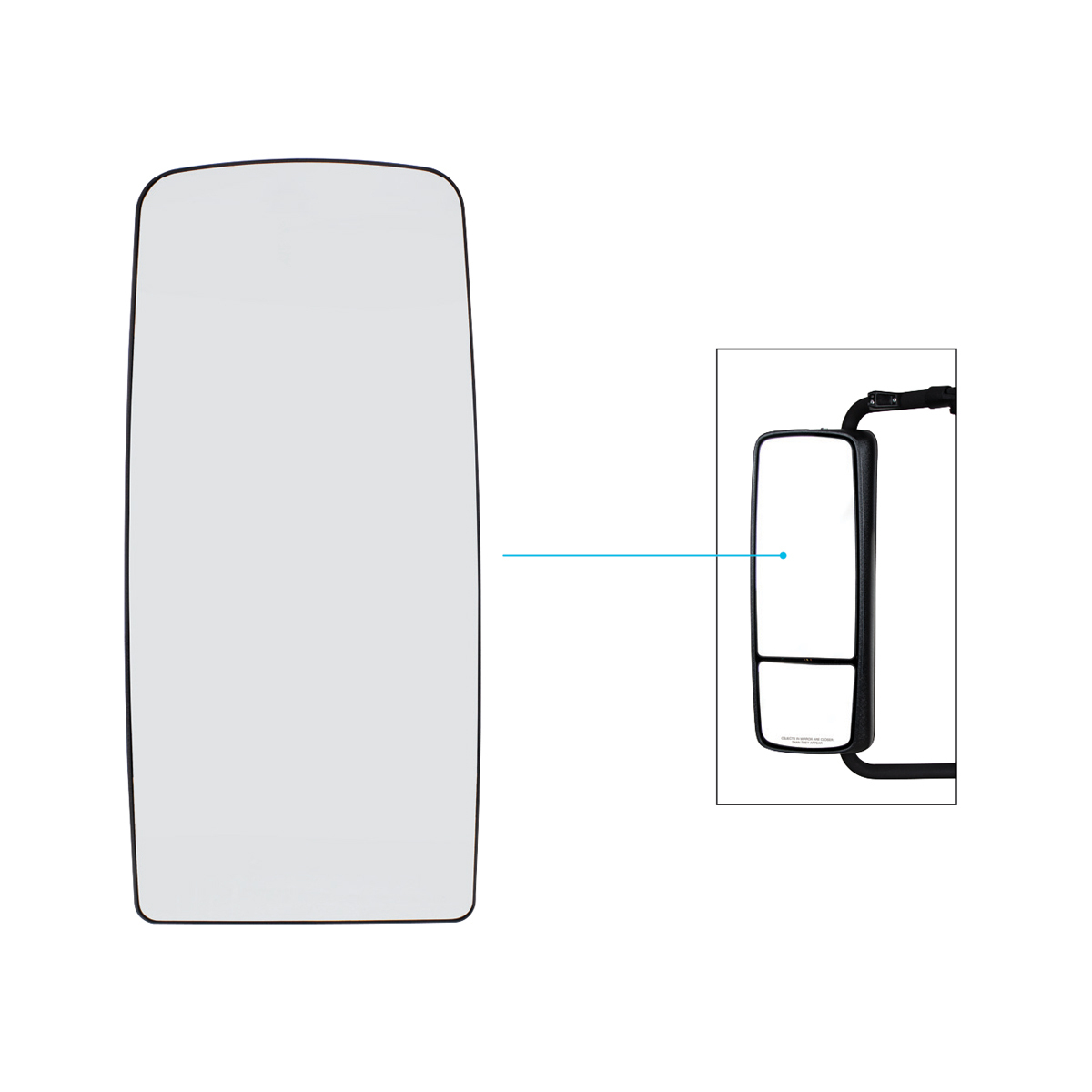 Main Exterior Mirror For 2004-2017 Volvo VNL - Heated