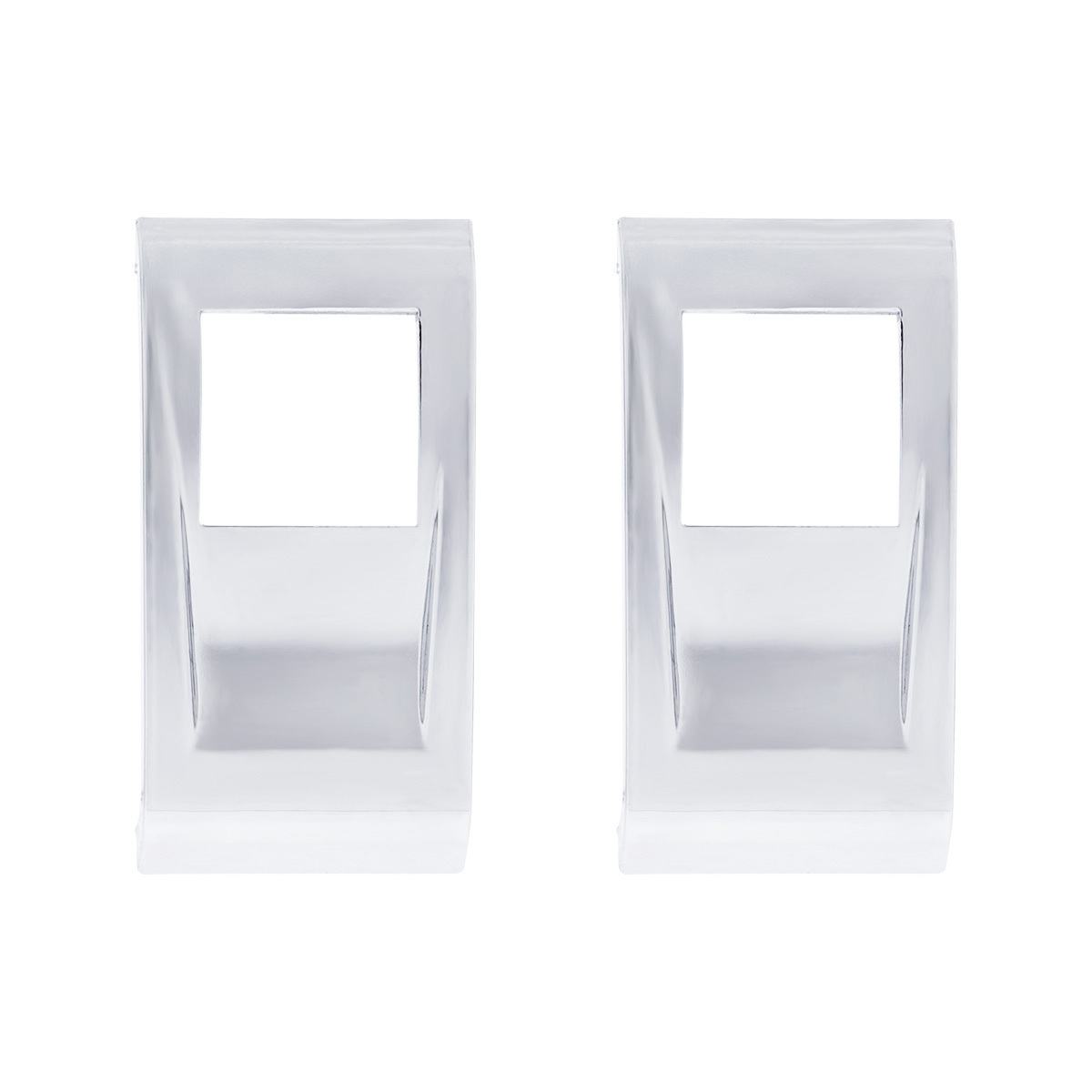 Chrome Plastic Rocker Switch Cover For 2022-2026 Peterbilt 579 (Pair)