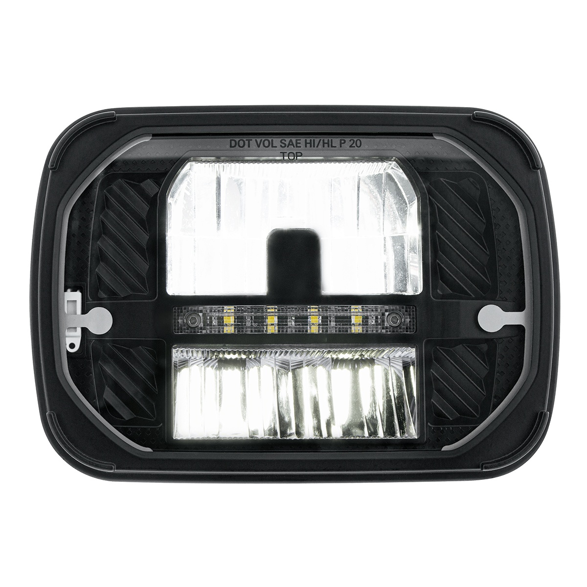 ULTRALIT - Heated 5" X 7" LED Headlight With White Position Light