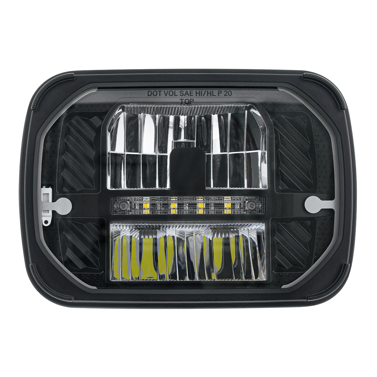 ULTRALIT - Heated 5" X 7" LED Headlight With White Position Light
