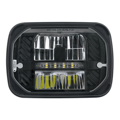 ULTRALIT - Heated 5" X 7" LED Headlight With White Position Light