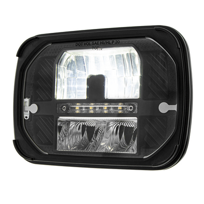 ULTRALIT - Heated 5" X 7" LED Headlight With White Position Light