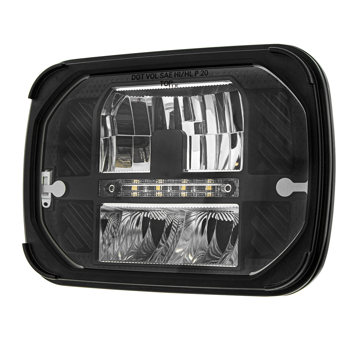ULTRALIT - Heated 5" X 7" LED Headlight With White Position Light