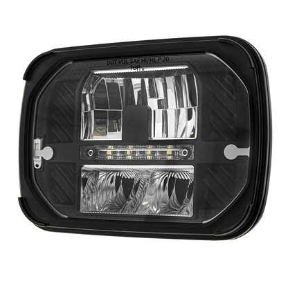 ULTRALIT - Heated 5" X 7" LED Headlight With White Position Light