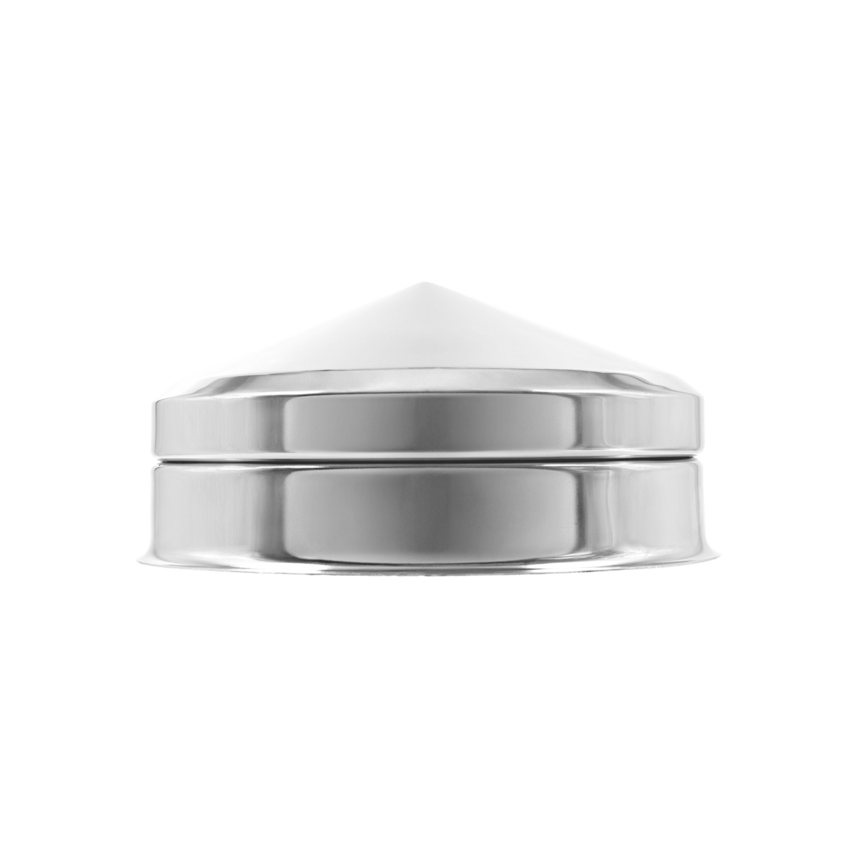Pointed 2-Piece Style Front Axle/Hub Hat Only - Chrome (2-Pack)