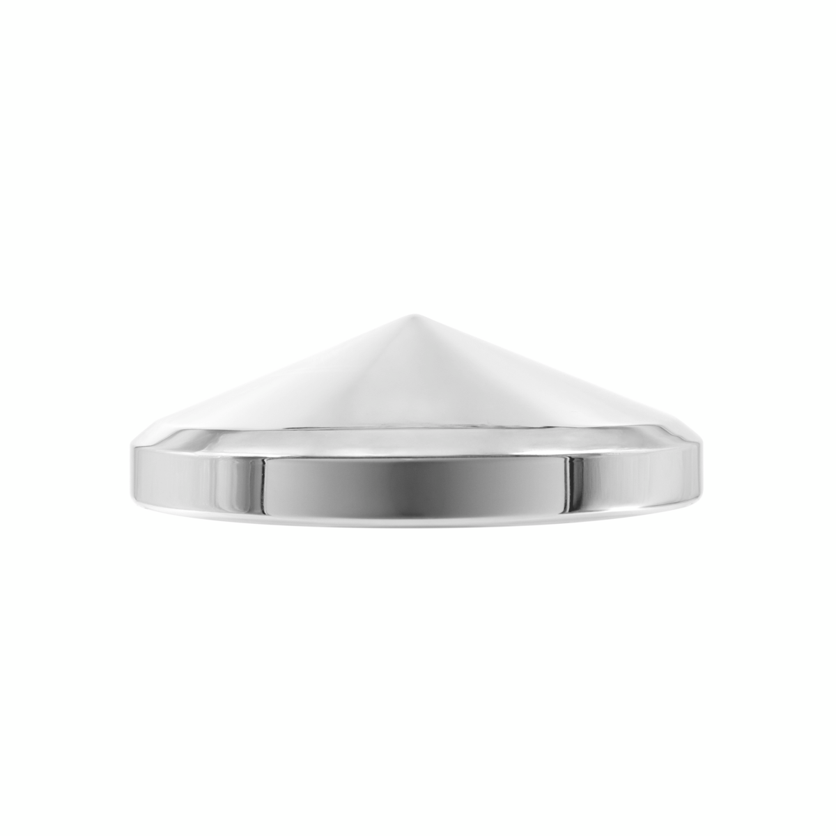 Pointed 2-Piece Style Front Axle/Hub Hat Only - Chrome (2-Pack)