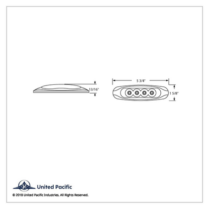 4 LED Reflector Light (Clearance/Marker) - Amber LED/Clear Lens (Bulk)