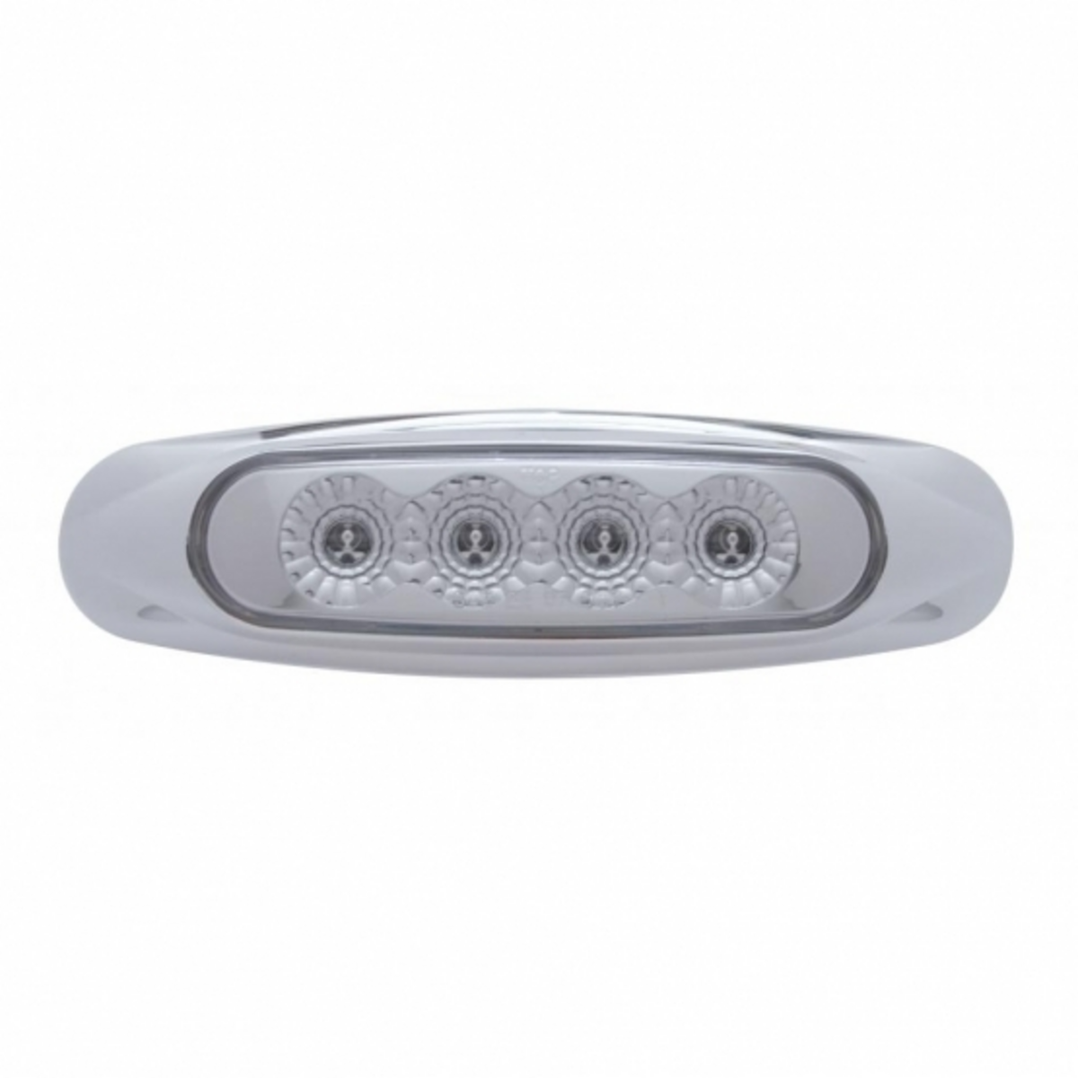 4 LED Reflector Light (Clearance/Marker) - Amber LED/Clear Lens (Bulk)