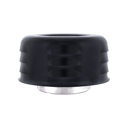 4" Round Short Neck Louvered Air Cleaner For Carburetors With 2-5/16" Neck-Black